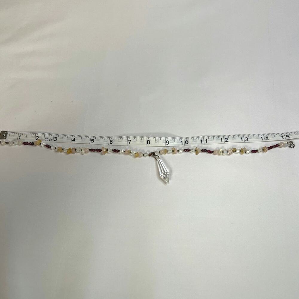 Shimmering Crystal & Gemstone Statement Necklace - image 3